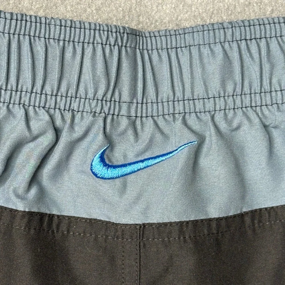 Nike Swim Trunks Men XXL Black Grey Blue Colorblock Mesh Lined NESS7421-001
